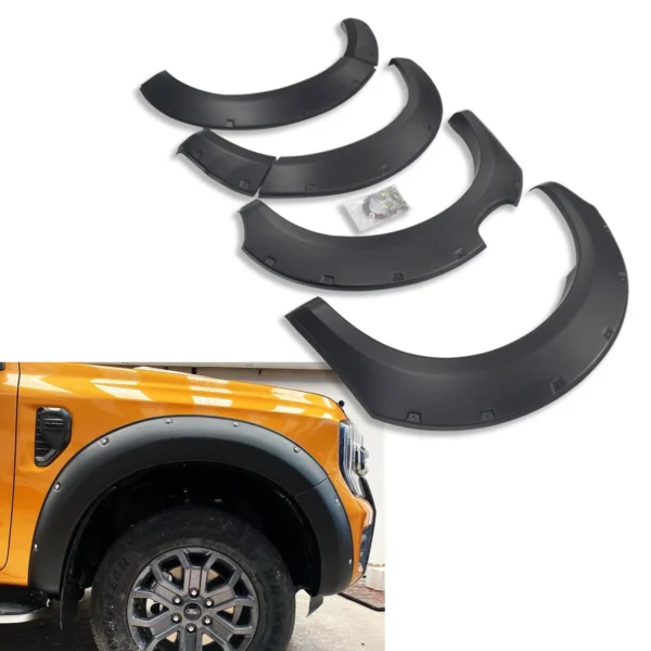 Factory 4x4 2022 Ranger fender flare black for Ford Ranger upgrade 2022 2023 ABS Fender flares accessories