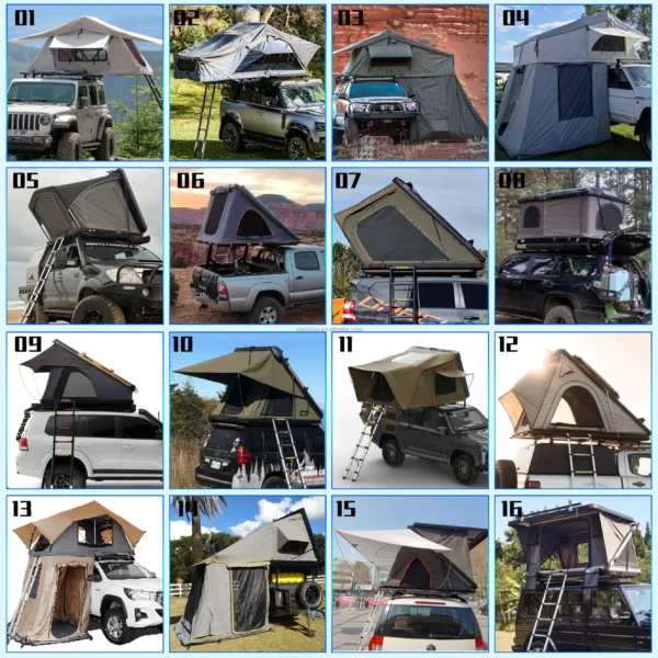 China New Fashion Design Tent Rooftop 4WD New Style Aluminum Z-shape hard shell roof top tent For 4x4 Offroad Camping - Image 6