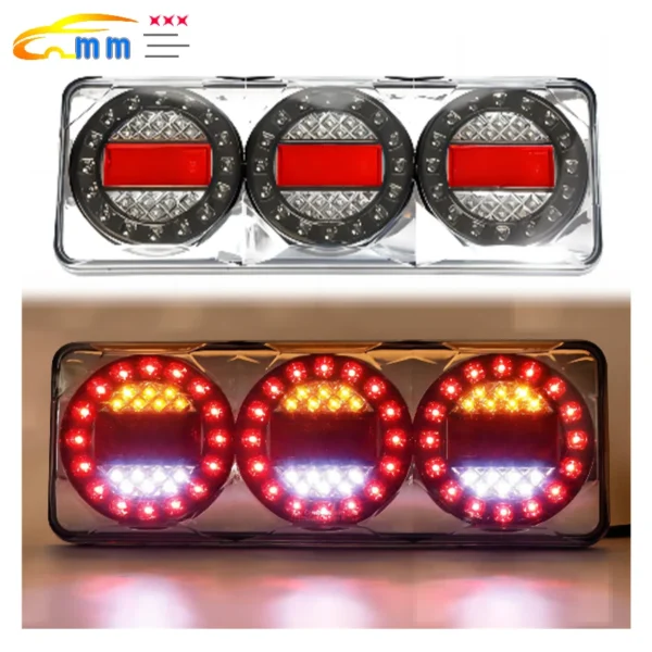 PAIR Maxilamp 3 LED AUTOLAMPS COMBO LIGHTS 4X4 4WD TRAILER CAMPERS UTE TRAY - Image 3